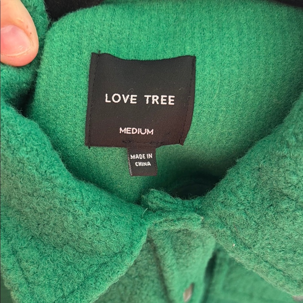 Cropped Green Sherpa Jacket - Picture 3 of 3